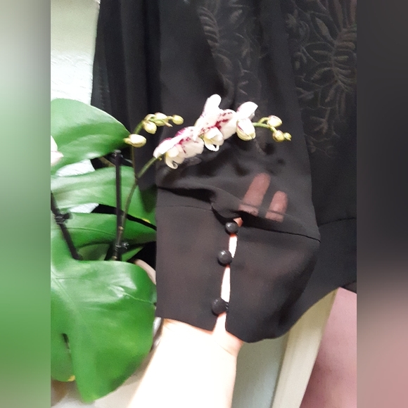 Zahada embroidered kimono sleeve top womens M sheer ❤ - Picture 4 of 7